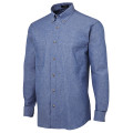 Cotton Chambray Blue Stitch L/S Shirt